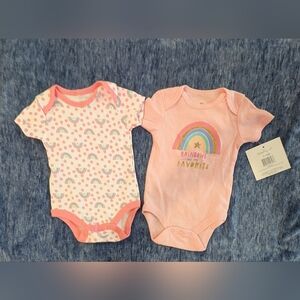Rainbow and Pink Bodysuit Set for Kids